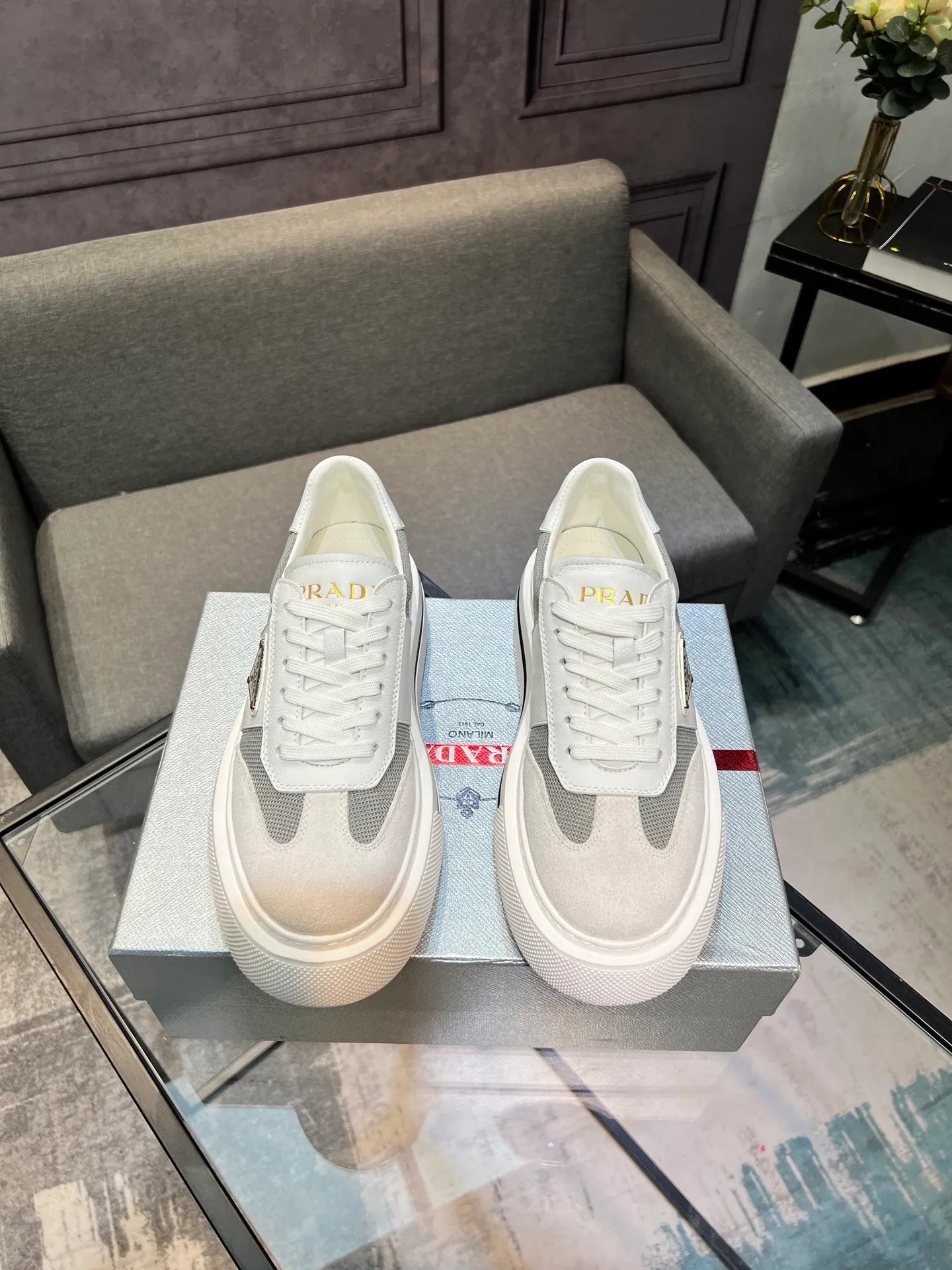 Men's shoes 💰580 [PRADA] Men's shoes are popular in the counter, the official website is synchronized, 1 high-quality shipment ✔️ Original frosted cowhide + cowhide lining, 1🆚1 replica, original sole, 38-45 (45 customized, non-refundable)